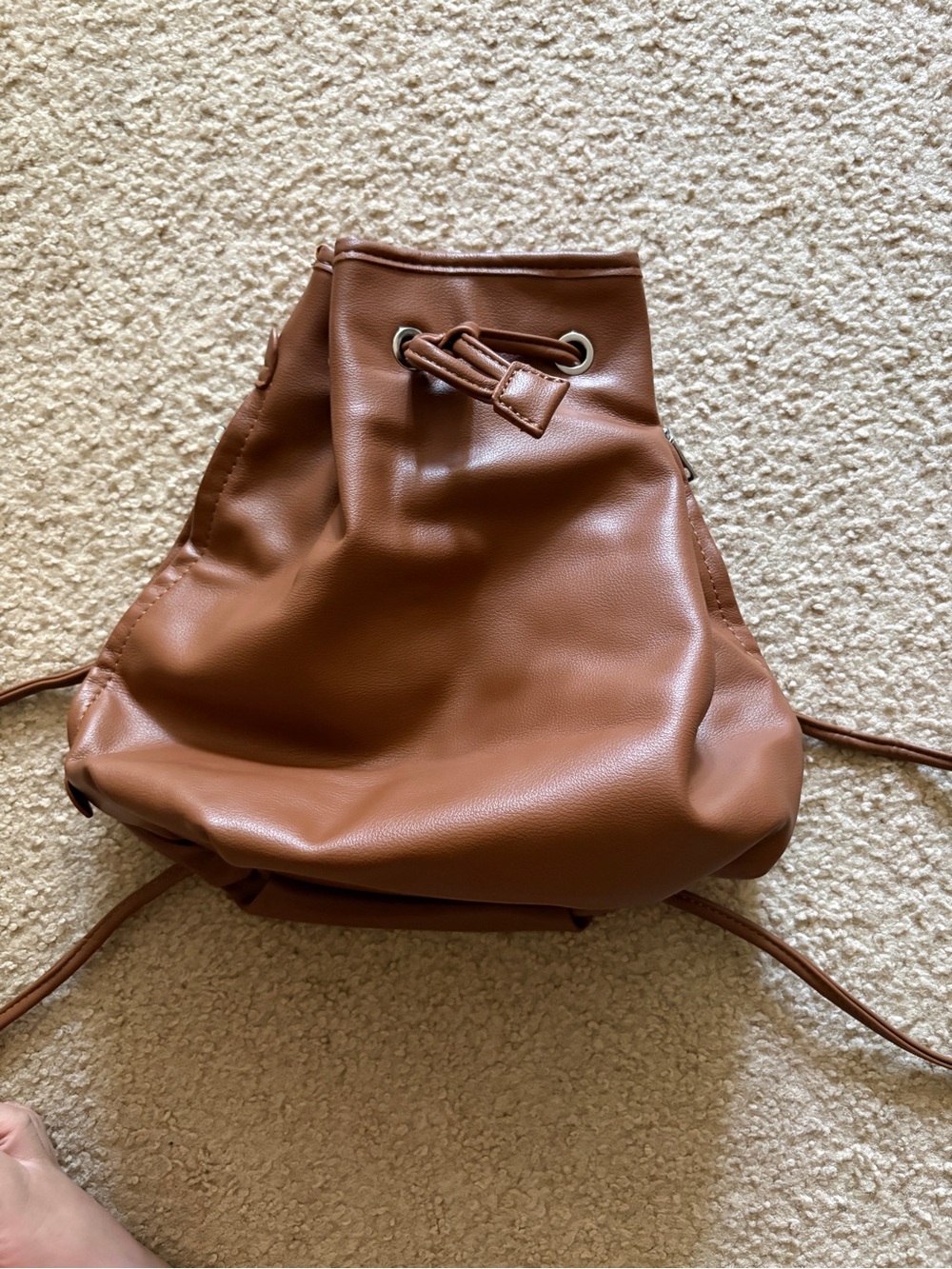 Japan brand ANAP brown backpack bag with side pockets